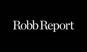 The Robb Report logo in black and white