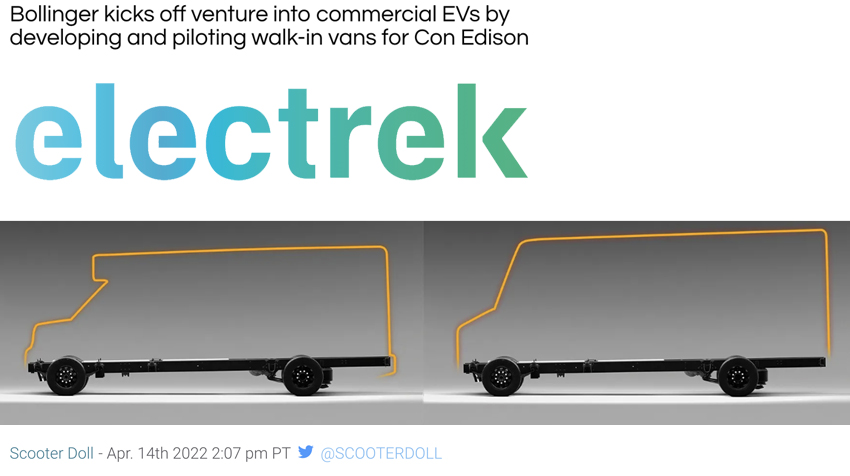 ELECTREK: Bollinger will develop a Class 3 walk-in van prototype for Con Edison