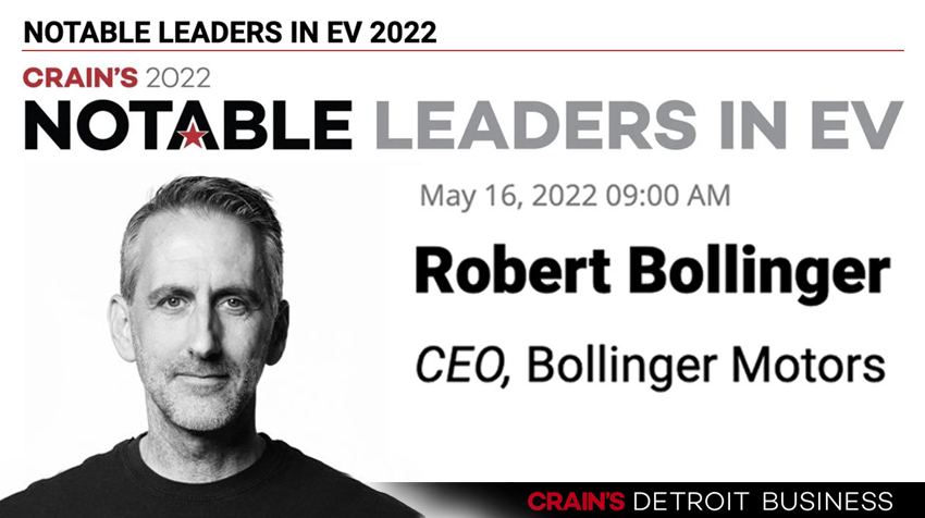 Robert Bollinger Honored as Notable EV Leader