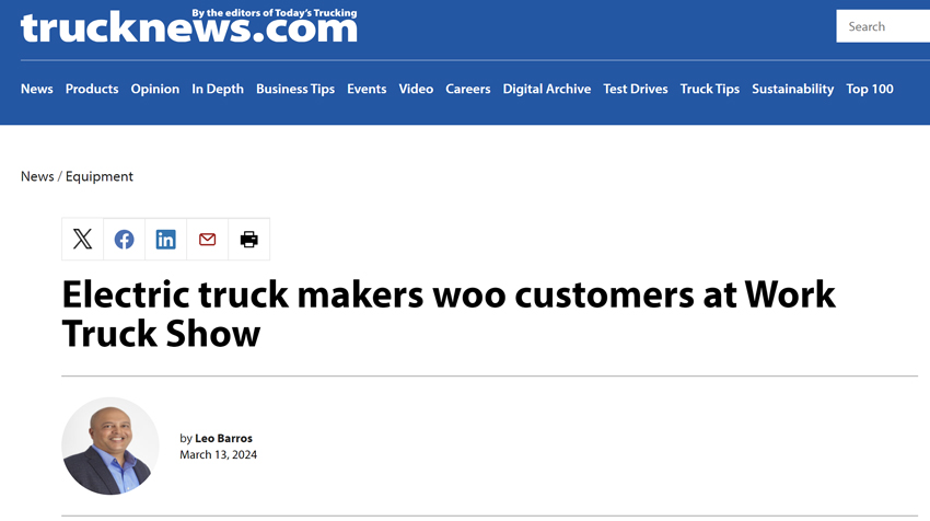 You are currently viewing Electric truck makers woo customers at Work Truck Show